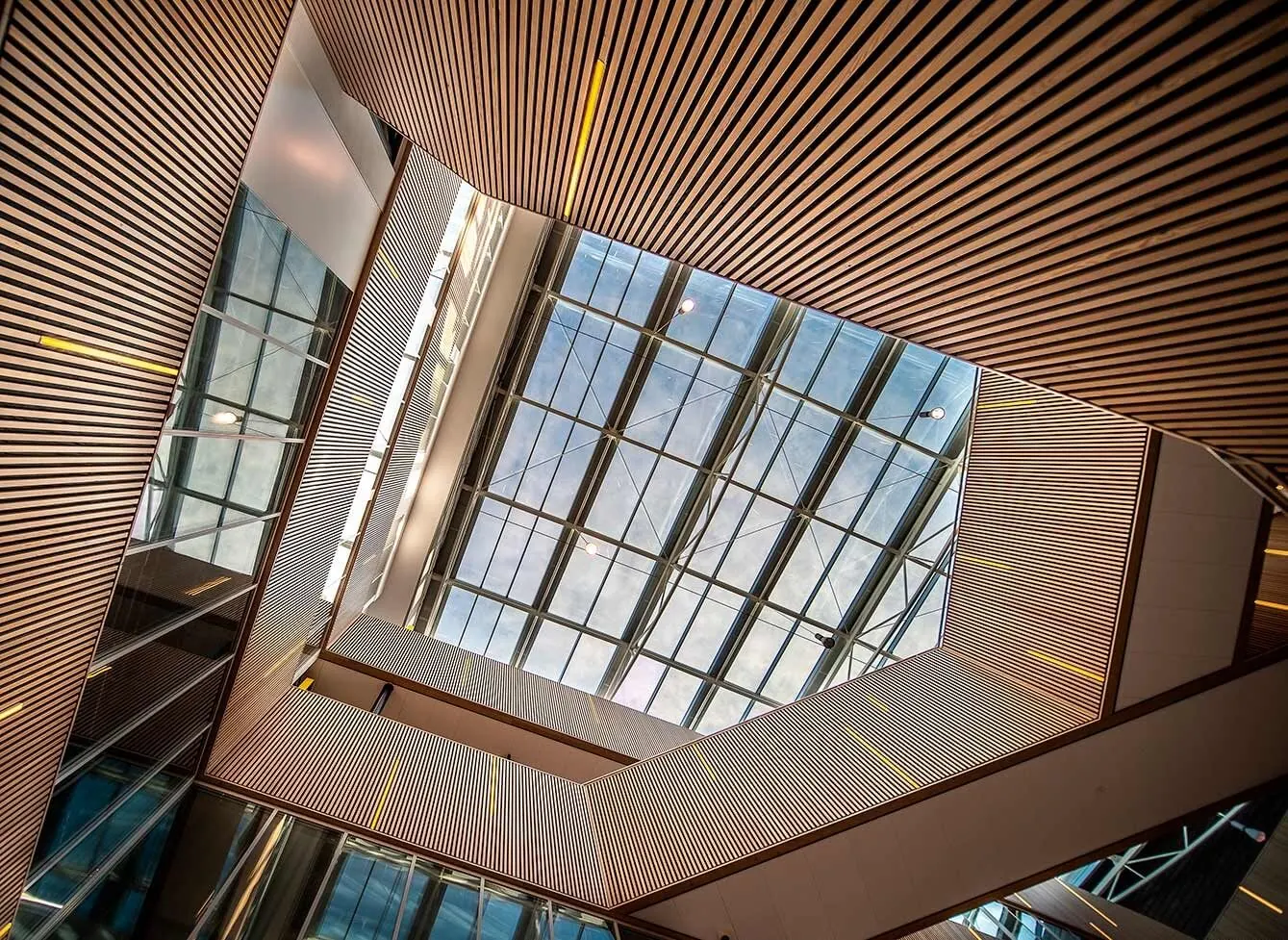 Cladding on a spiral ceiling